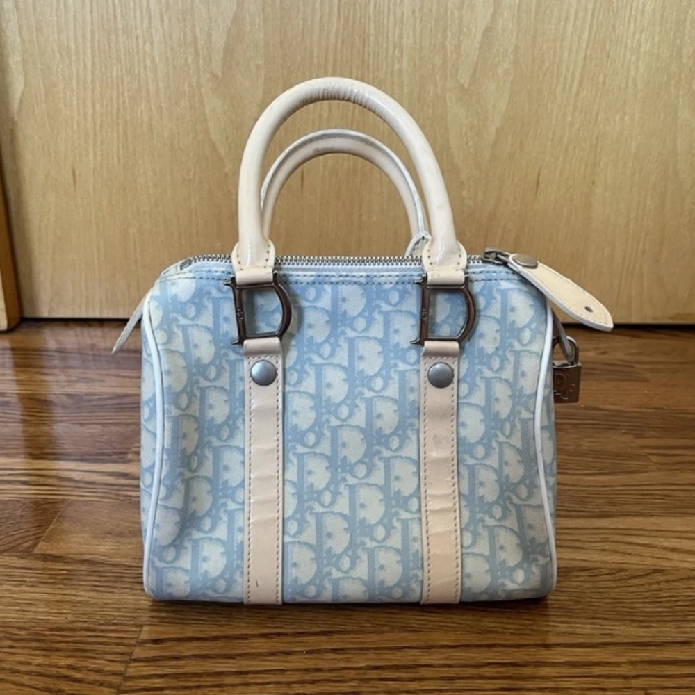 Authentic Christian Dior Galliano Spring 2005 Trotter Handbag Mini Boston Bag